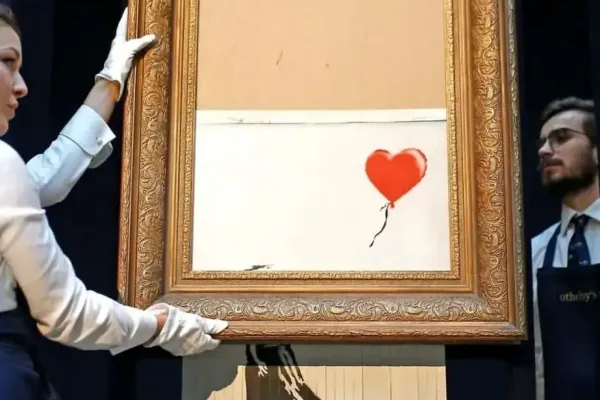 Million Pound Banksy Art Left in Shreds